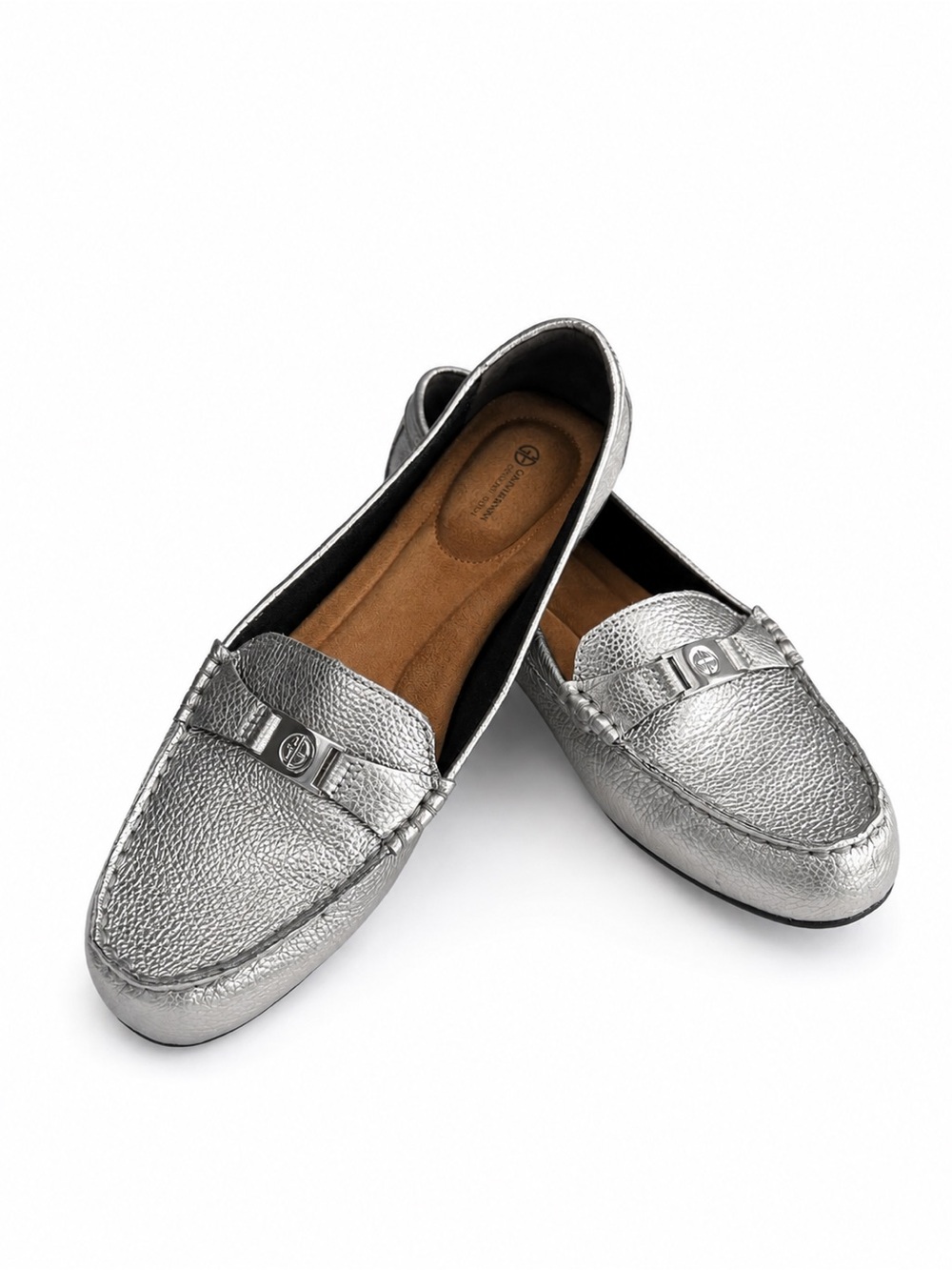 Giani Bernini DAILYN Loafers Light Pewter Silver Memory Foam Size 9.5M